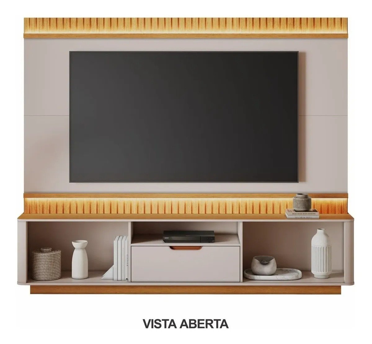 Home até 85" Atena Off White/Cinamomo - JCM MOVELARIA - Imagem 2