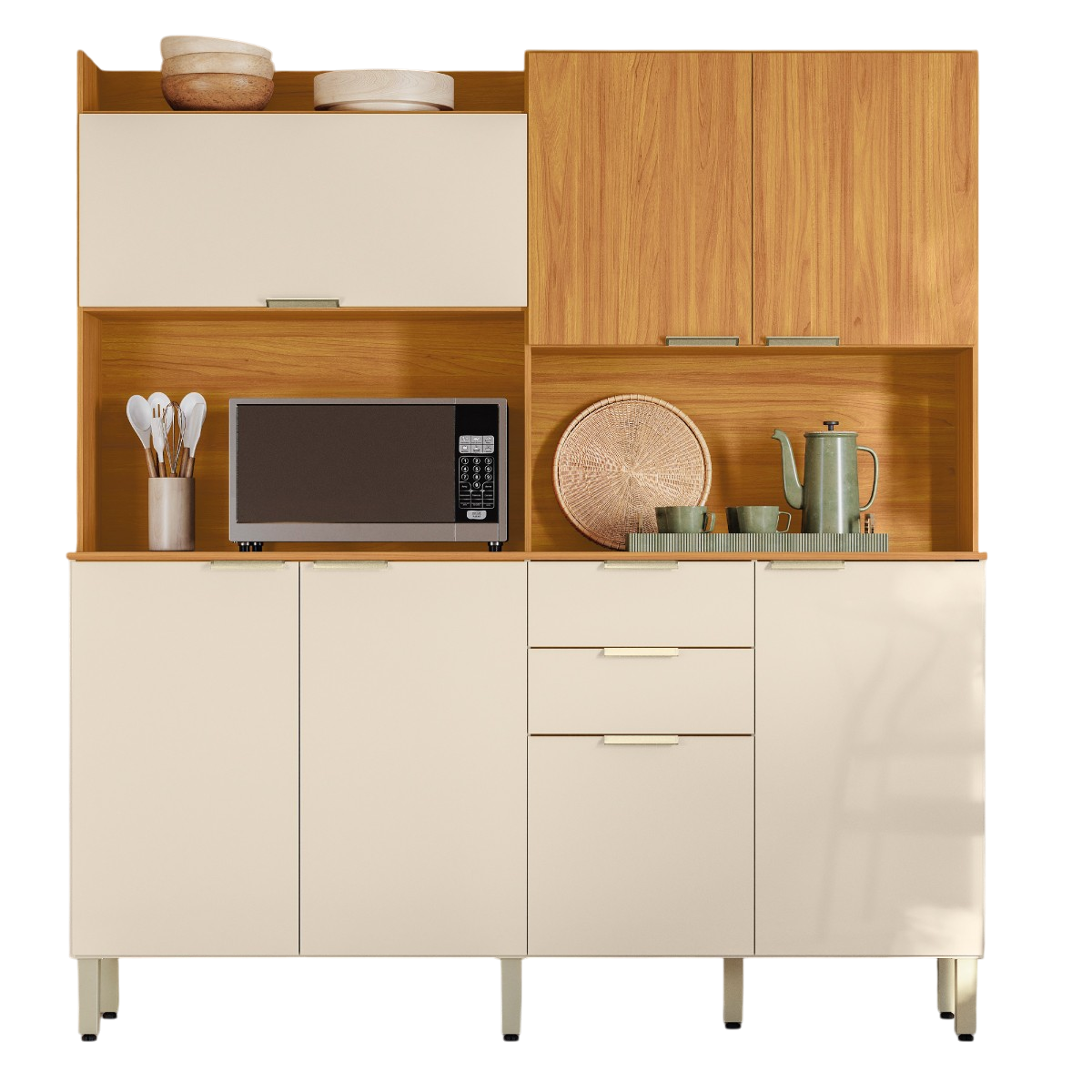 Kit Cozinha Pitaya 1,78 m Cinamon Touch/Off White - DEMÓBILE - Imagem 12