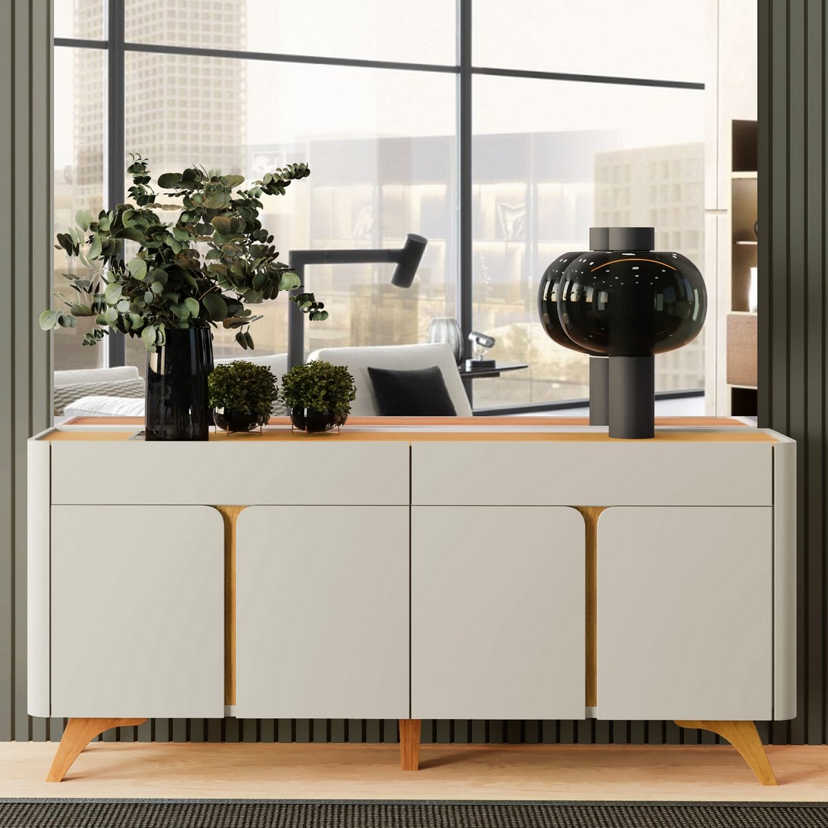 Buffet Arcus Off White/Naturale - MAVAULAR - Imagem 3