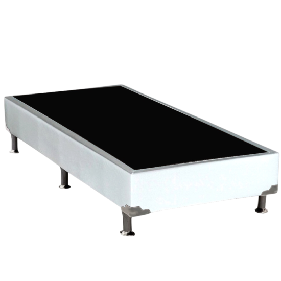 Alternative view of Base Box Solteiro Simples Corino Branco - ALTO NÍVEL CAMAS E COLCHÕES