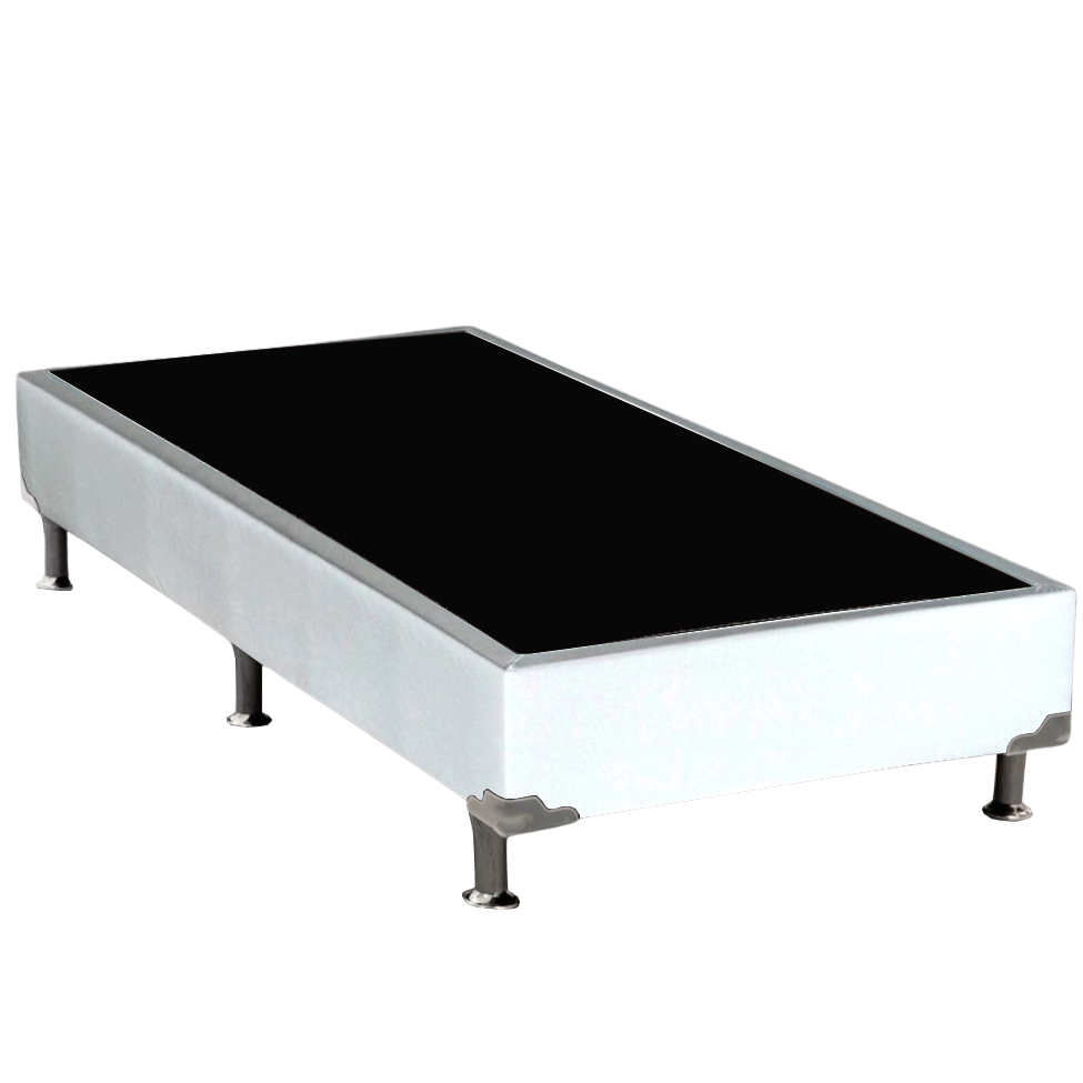 Base Box Solteiro Simples Corino Branco - ALTO NÍVEL CAMAS E COLCHÕES - Imagem 2
