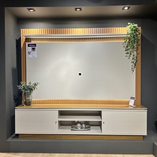 Alternative view of Home até 75" Guararapes Nature/Off White - LINEA BRASIL