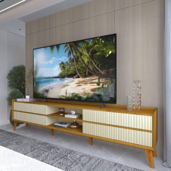 Rack ate 85" Magnifico Naturale/Off White - GELIUS