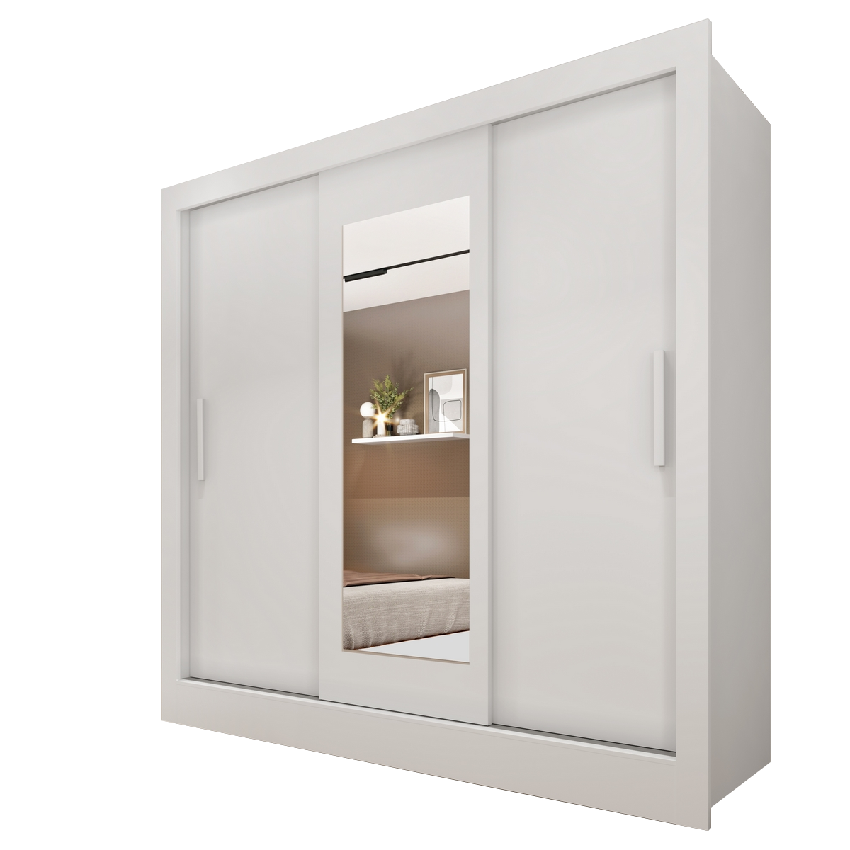 Guarda-Roupa 3 Portas Valencia/Turia/Vitoria 1,90 m Branco Neve - TCIL - Imagem 4