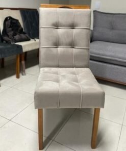 Alternative view of Mesa Isis 180 Freijó com 6 Cadeiras Sophia Veludo Bege – LEIFER + WM DECOR