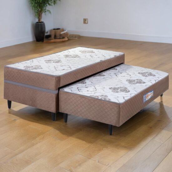Cama Box Solteiro com Auxiliar Açucena D28 - ECOTEC
