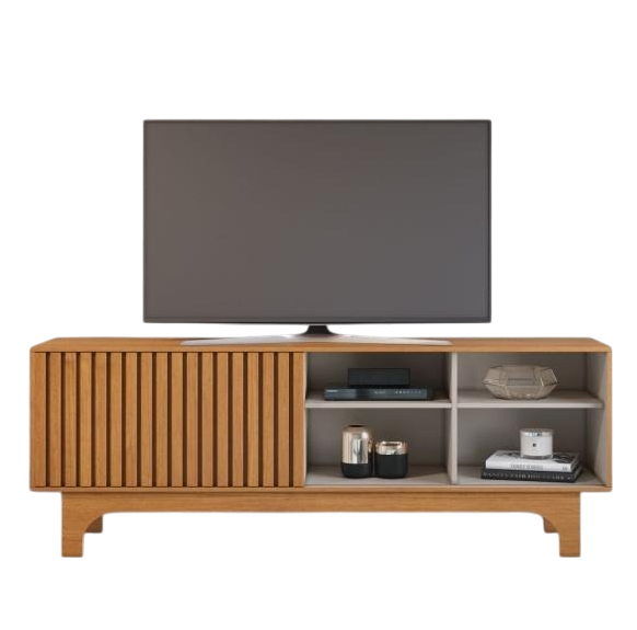 Rack ate 70" Sereno Cinamomo/Off White - JCM MOVELARIA - Imagem 3