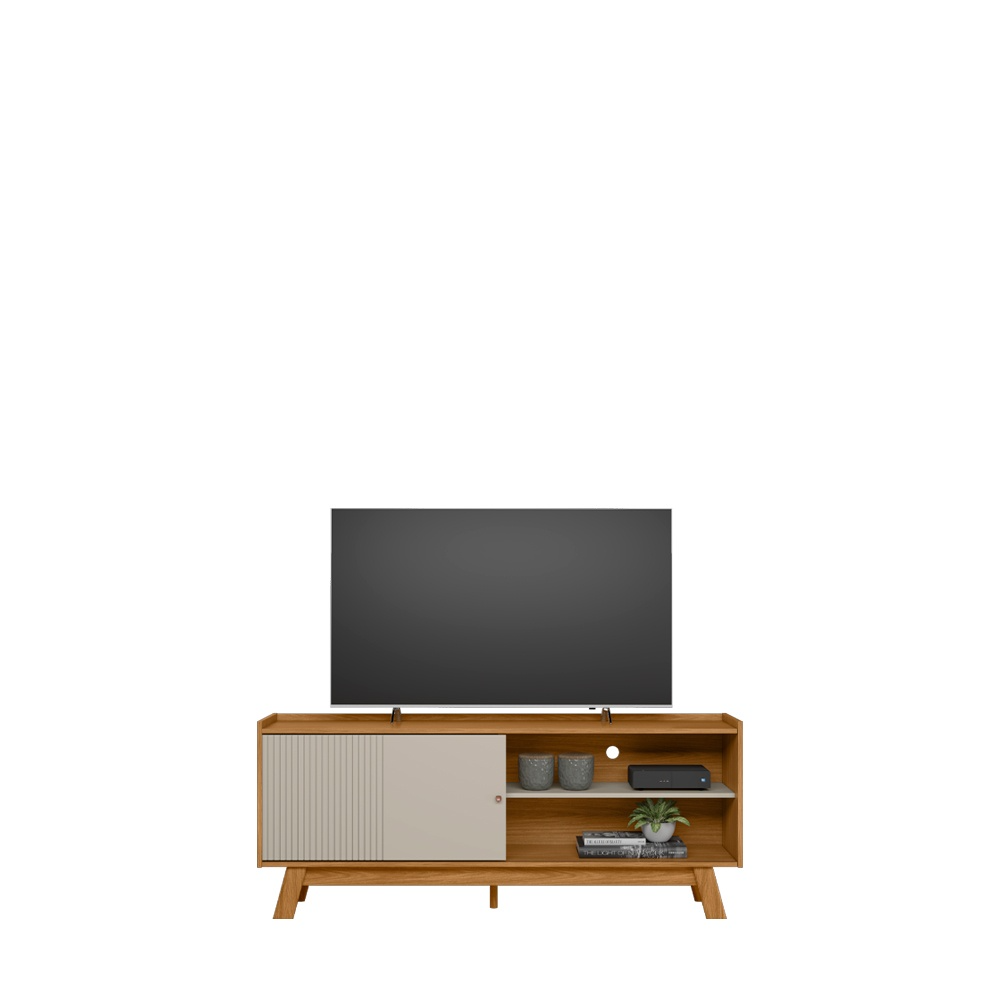 Rack ate 65" Aurum Nature/Off White - LINEA BRASIL - Imagem 5