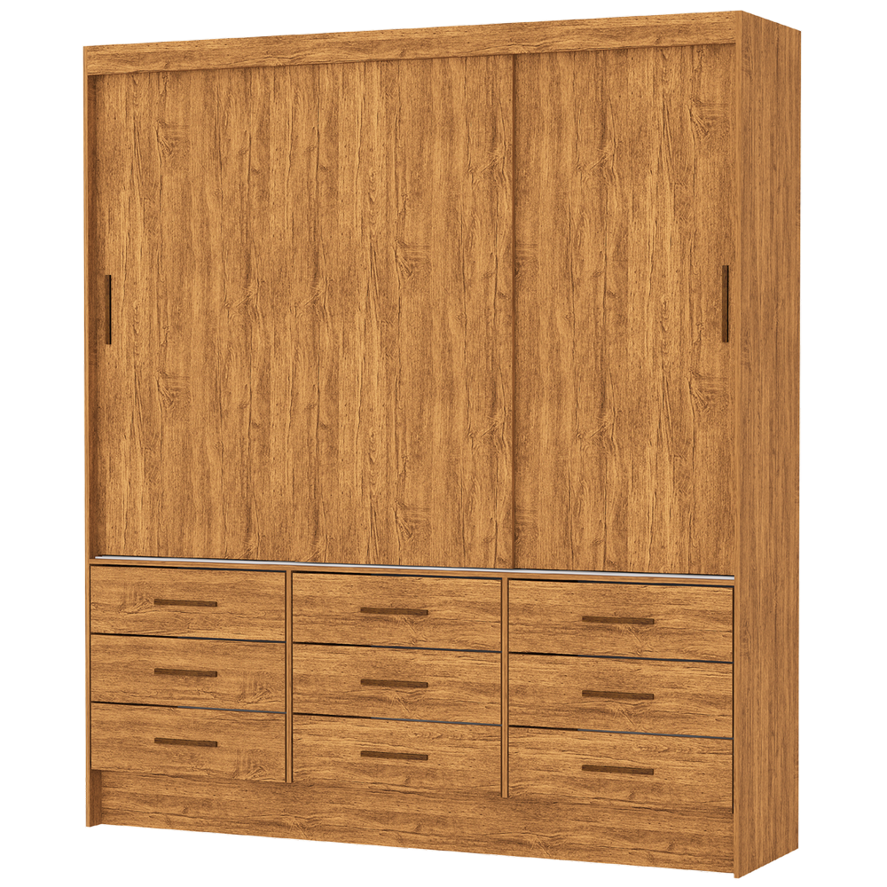 Guarda-Roupa 3 Portas Sevilha (Sem espelho) 1,62 m Cinamomo - CARIOCA MÓVEIS - Imagem 4