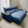 Sofá Retrátil e Reclinável Ravello 2,50 m Linho Azul 11 - INNOVE ESTOFADOS