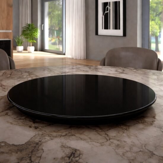 Alternative view of Prato Giratório 45 cm Preto – DELINE DECOR