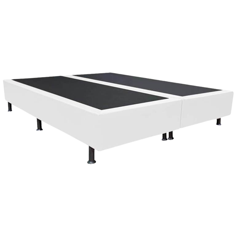 Base Box Queen Simples Corino Branco - ALTO NÍVEL CAMAS E COLCHÕES - Imagem 2