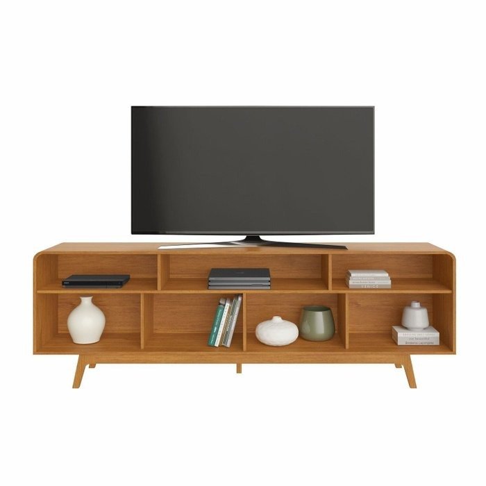 Painel até 70″ Cristal Cinamomo + Rack Cristal Cinamomo/Off White – JCM MOVELARIA - Imagem 3