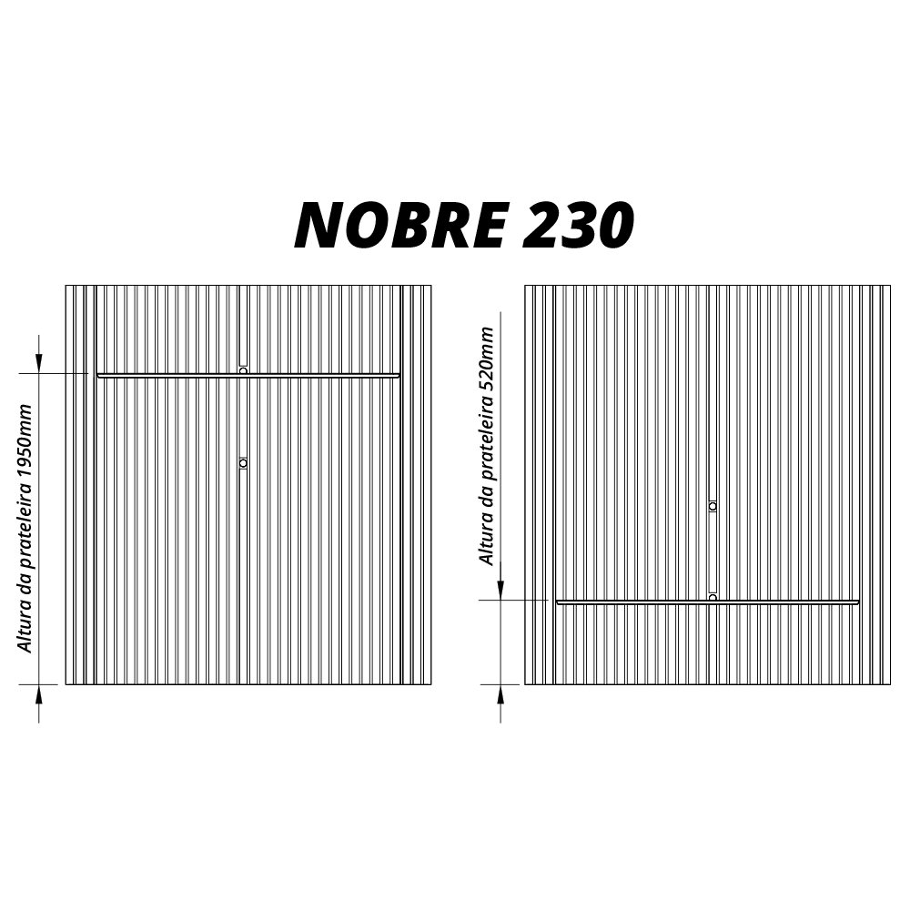 Painel ate 85" Nobre Ripado 230 Cinza - GELIUS - Imagem 4