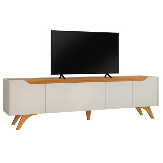 Alternative view of Rack até 75" Atenas 2.2 Off White/Naturale - MAVAULAR