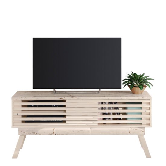 Alternative view of Bancada até 65" Frizz 1.5 Calacata/Off White - MADETEC