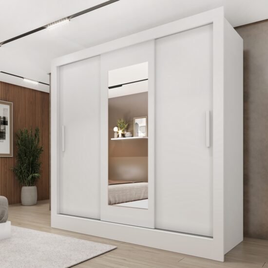 Guarda-Roupa 3 Portas Valencia/Turia/Vitoria 1,90 m Branco Neve - TCIL