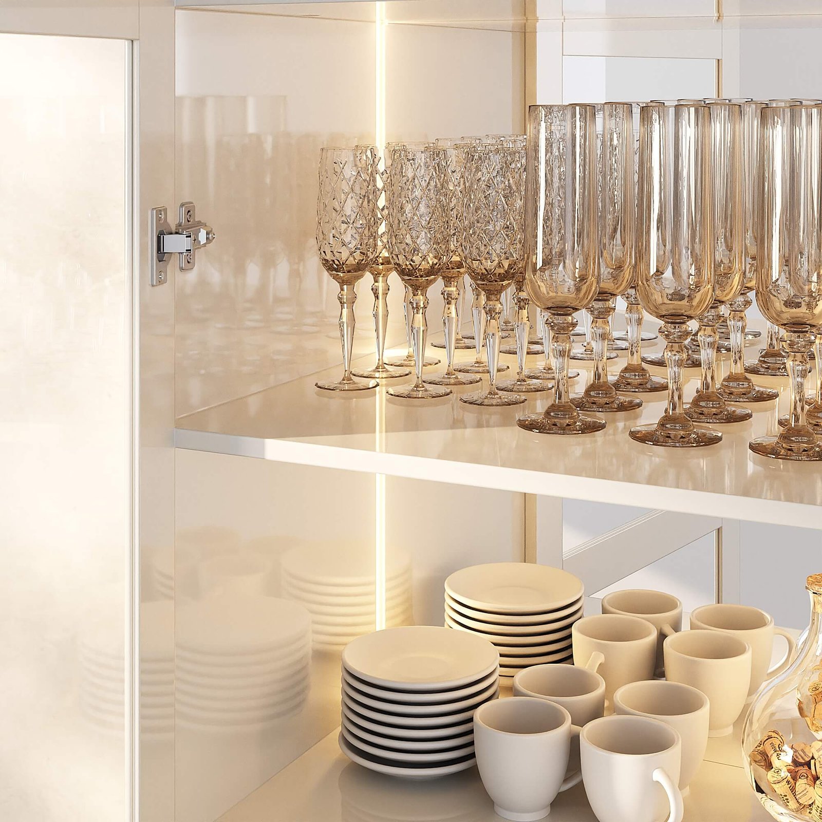 Cristaleira Mirage Cinamomo/Off White - ARTELY - Imagem 6