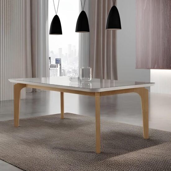 Mesa Londrina 180 Canto Copo Naturale/Off White - RUFATO