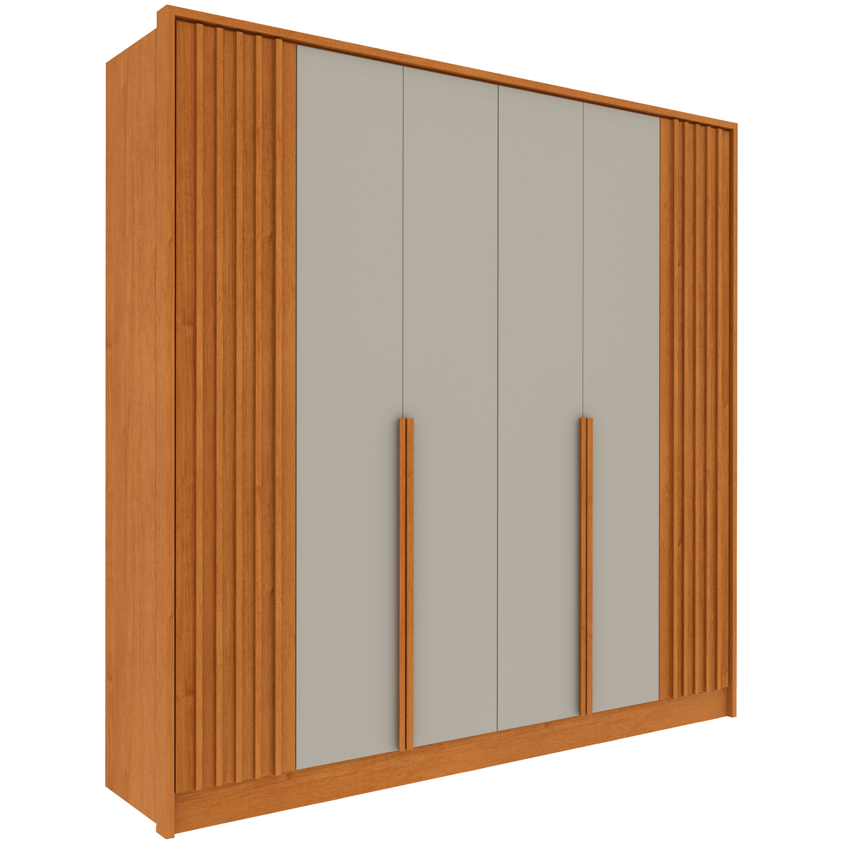 Guarda-Roupa 6 Portas Guarani/Chade Ripado 2,44m Cinamomo/Off White - TCIL - Imagem 6
