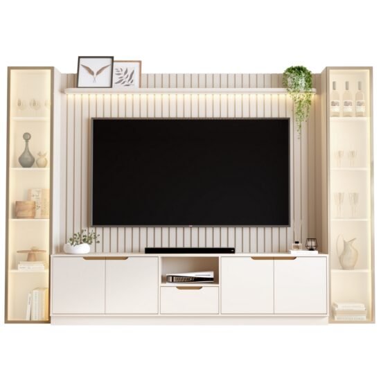Alternative view of Home Tucumã Slim/Bancada 2.3 + Duas Torres Modular 2.2 Off White – JB BECHARA (ESPECIAL)