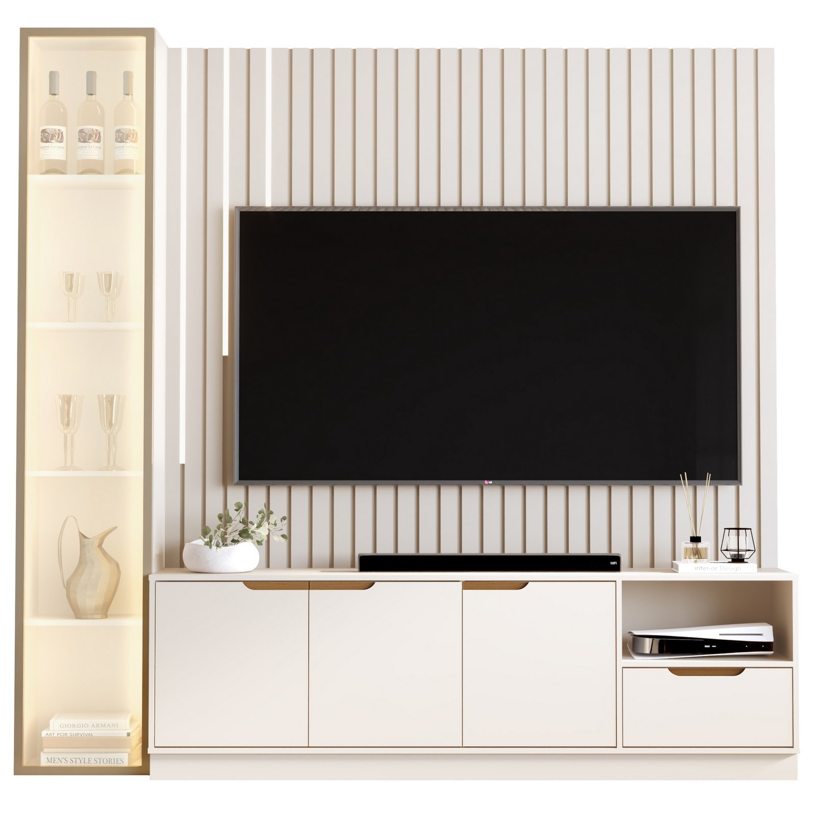 Home Tucumã Plus/Bancada 1.8 (Cascata) + Torre Modular 2.2 Off White – JB BECHARA (ESPECIAL) - Imagem 2