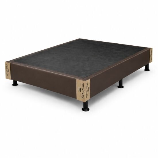 Alternative view of Base Box Casal Simples Corino Marrom – ORTOBELLO
