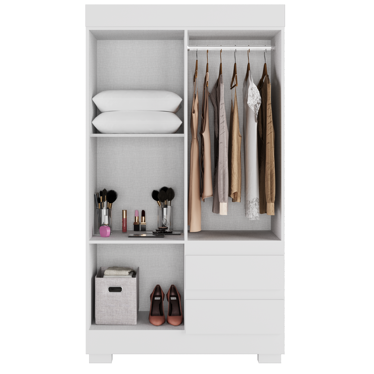 Guarda-Roupa 4 Portas Maya 0,998 m Branco - ACP MÓVEIS - Imagem 3