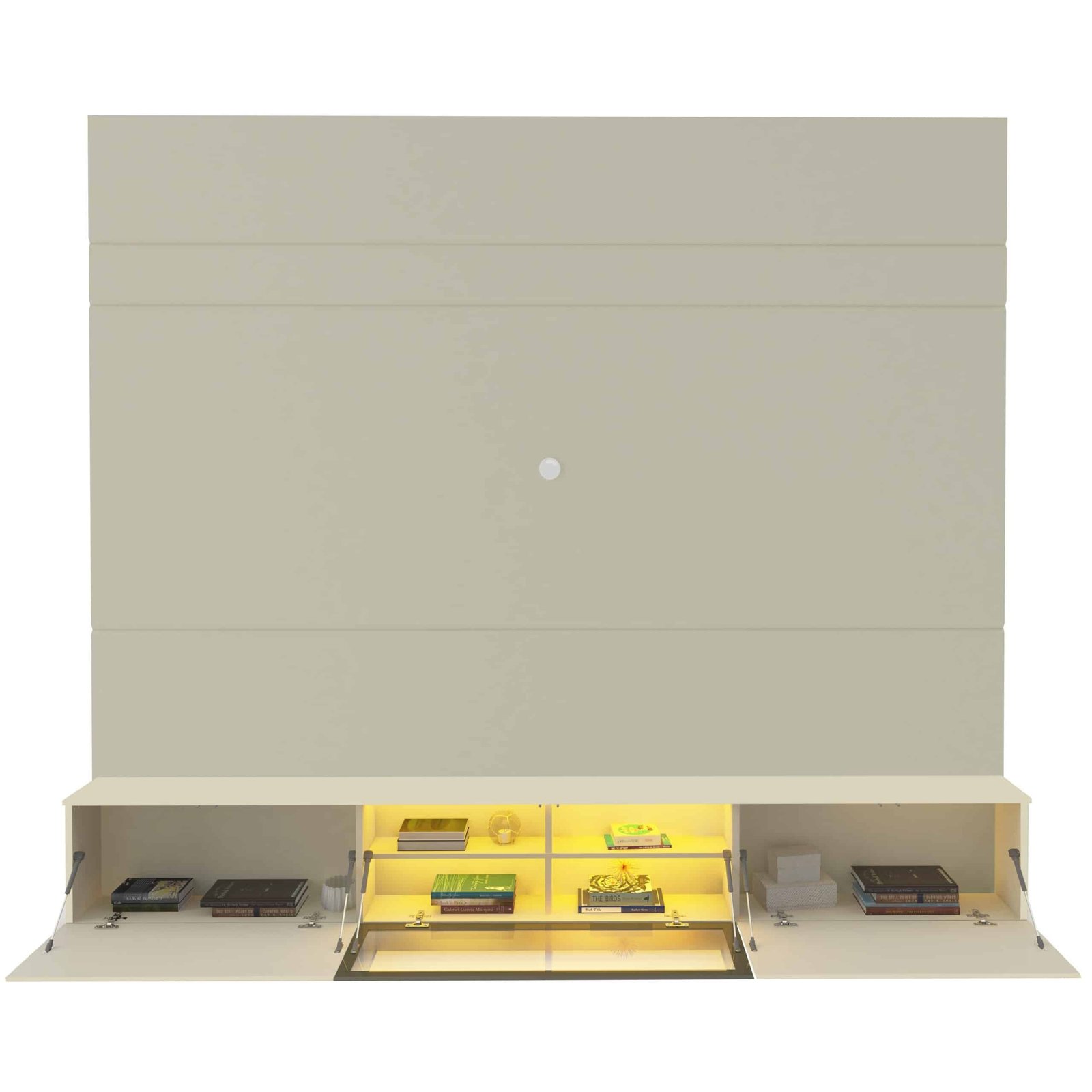 Painel até 85″ Luminare 2,17 m Off White + Nicho Luminare 2,15 m Off White – GELIUS - Imagem 2