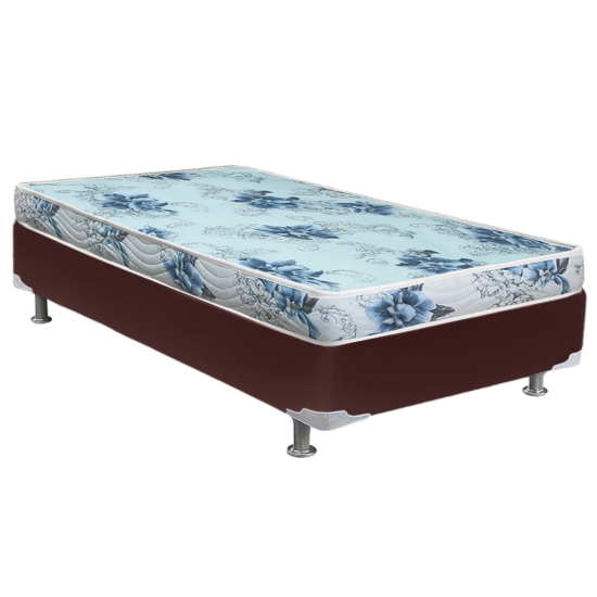Alternative view of Colchão Solteiro Dream Soft 12 cm D20 + Base Simples Corino Marrom – ORTOBOM + BIOSTAR
