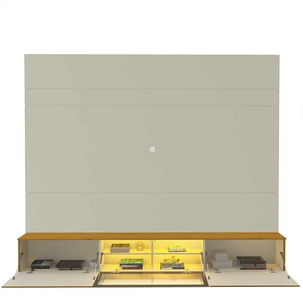 Painel até 85″ Luminare 2,17 m Off White + Nicho Luminare 2,15 m Naturale – GELIUS - Imagem 2