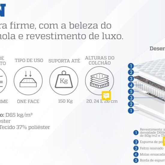Alternative view of Colchão Queen Clean 32 cm AGD65 Molas Ensacadas- LESTESPUMA