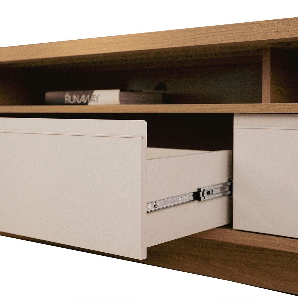 Rack até 70" São Paulo Tauari/Off White Fosco - LINEA BRASIL - Imagem 2