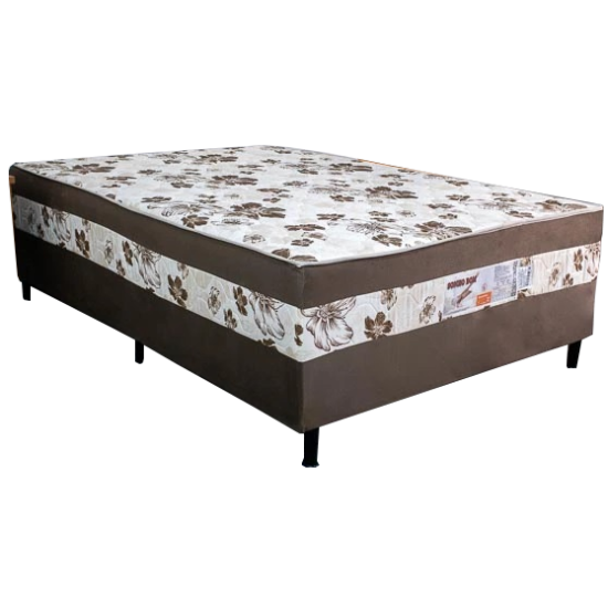 Alternative view of Cama Box Casal Sonho Bom D28 Marrom - NOSSO SONHO COLCHÕES