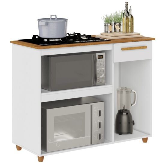 Alternative view of Balcão para Cooktop 4 Bocas Chicago Branco - KAIKI MÓVEIS