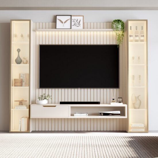 Home Tucumã Plus/Nicho 1.8 + Duas Torres Modular 2.2 Off White - JB BECHARA (ESPECIAL)