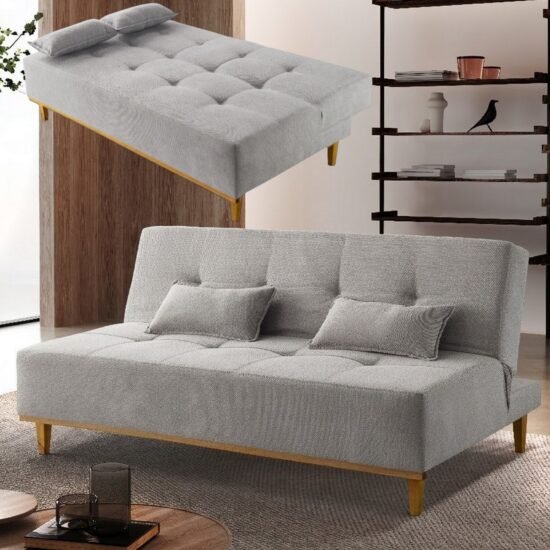 Sofá Cama Dallas Ref.48 1,81 m Linho Cinza 2502-B – LUXURY
