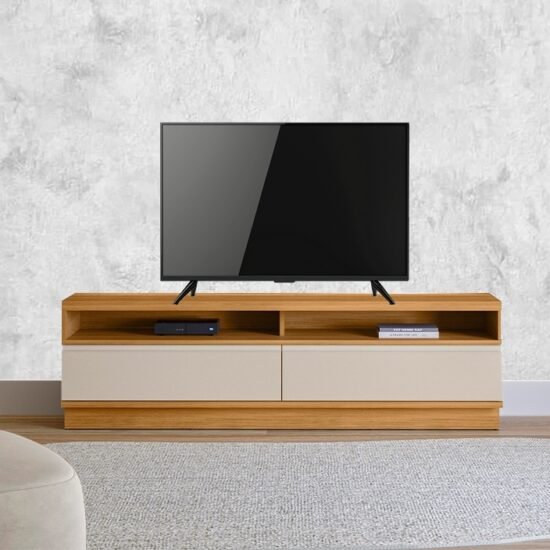 Rack até 70" São Paulo Tauari/Off White Fosco - LINEA BRASIL