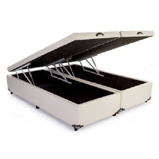 Base Box Queen Baú Corino Branco - BIOSTAR