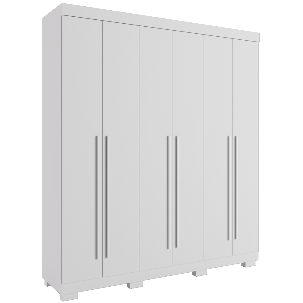 Guarda-Roupa 6 Portas Paolla 1,80 m Branco - ACP MOVEIS - Imagem 2