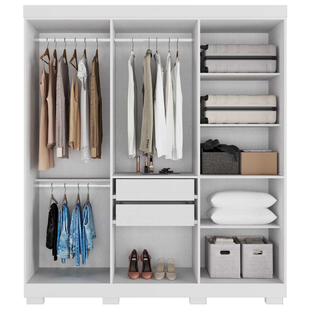 Guarda-Roupa 6 Portas Paolla 1,80 m Branco - ACP MOVEIS - Imagem 3