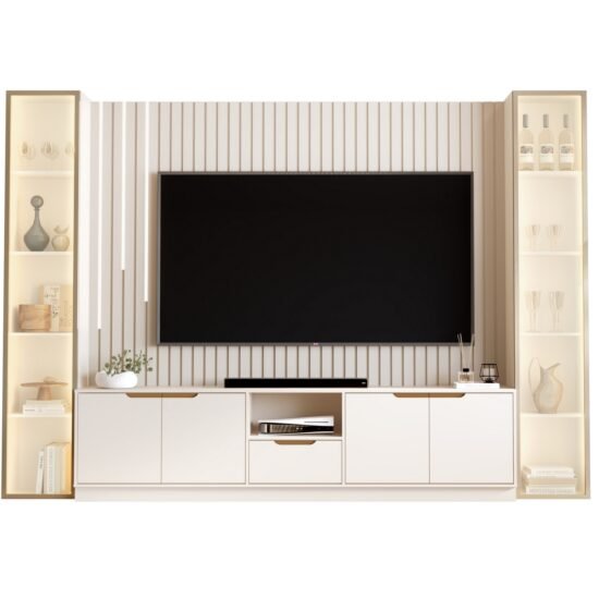 Alternative view of Home Tucumã Plus/Bancada 2.3 (Cascata) + Duas Torres Modular 2.2 Off White – JB BECHARA (ESPECIAL)