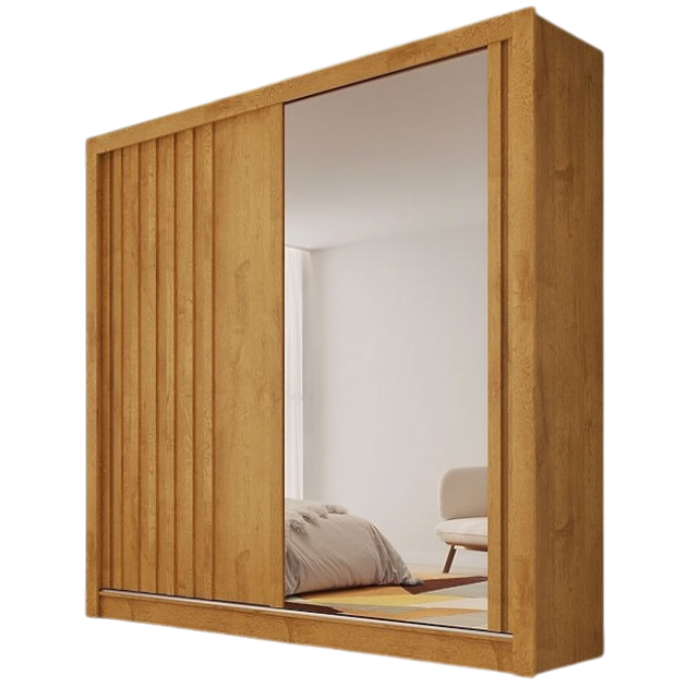Guarda-Roupa 2 Portas Lugano 1,80 m Peroba - MOVEIS EUROPA - Imagem 3