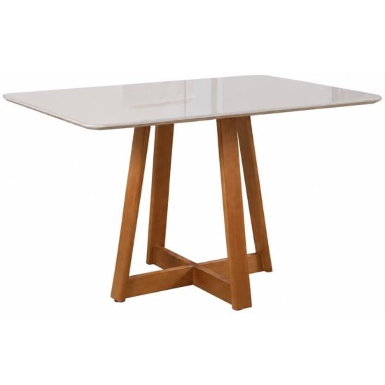 Alternative view of Mesa Maria 120 Imbuia/Off White - A&A CONCEITO