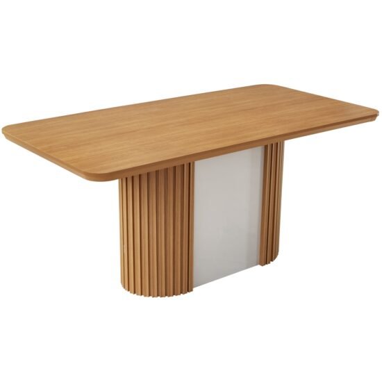 Alternative view of Mesa Pilar 180 Canto Copo (S/Vidro) Naturale/Off White/Naturale – RUFATO