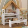 Kit Casinha Branco Brilho/Amendoa- PEROBA MOVEIS