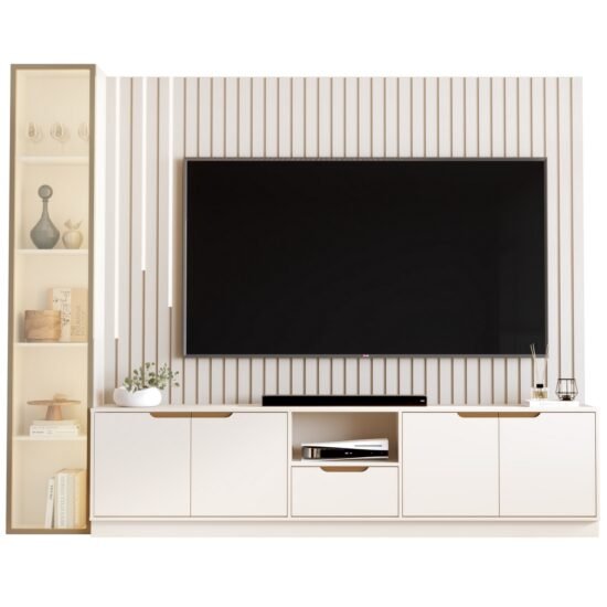 Alternative view of Home Tucumã Plus/Bancada 2.3 (Cascata) + Torre Modular 2.2 Off White – JB BECHARA (ESPECIAL)